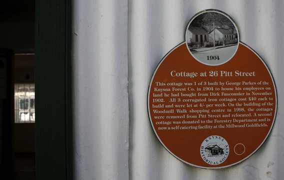 Pitt Street House at the Knysna Museum; Parkes Sawmill labourer's cottage